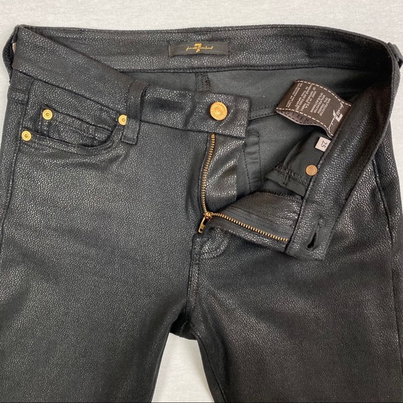 7 For All Mankind Snakeskin Print Skinny Jeans - Picture 7 of 12